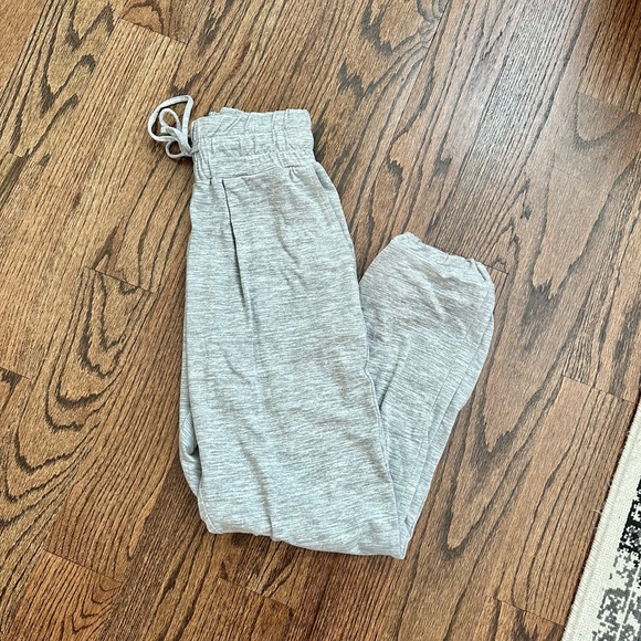 Grey Heather High Waisted Joggers - Picture 2 of 7